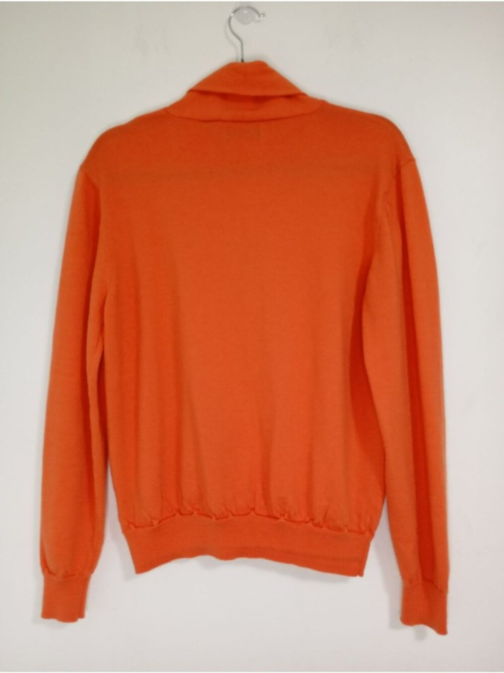 G-Mac By Kartel Cardigan Orange 100% Merino Wool Button-Up Sweater Size M - Picture 10 of 10